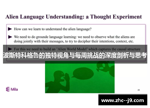 波斯特科格鲁的独特视角与每周挑战的深度剖析与思考
